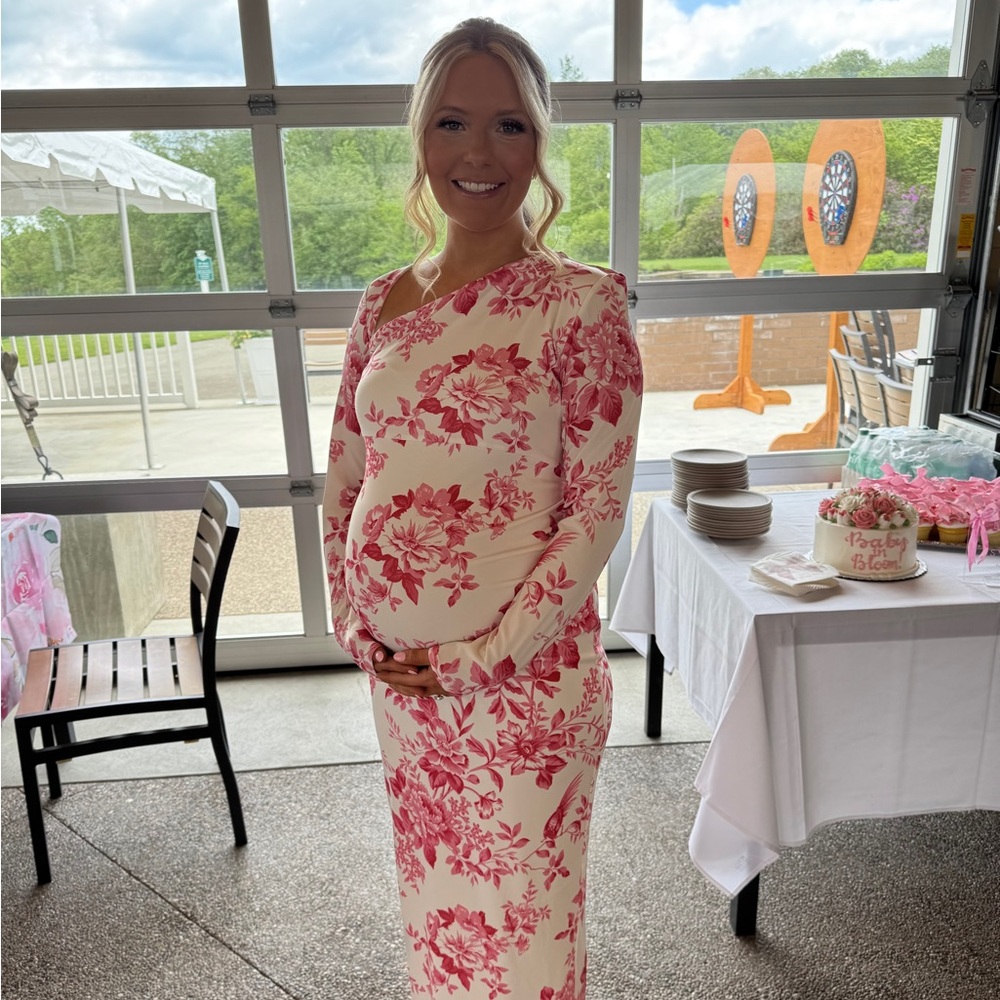 Club L London Pink and White Floral Dress